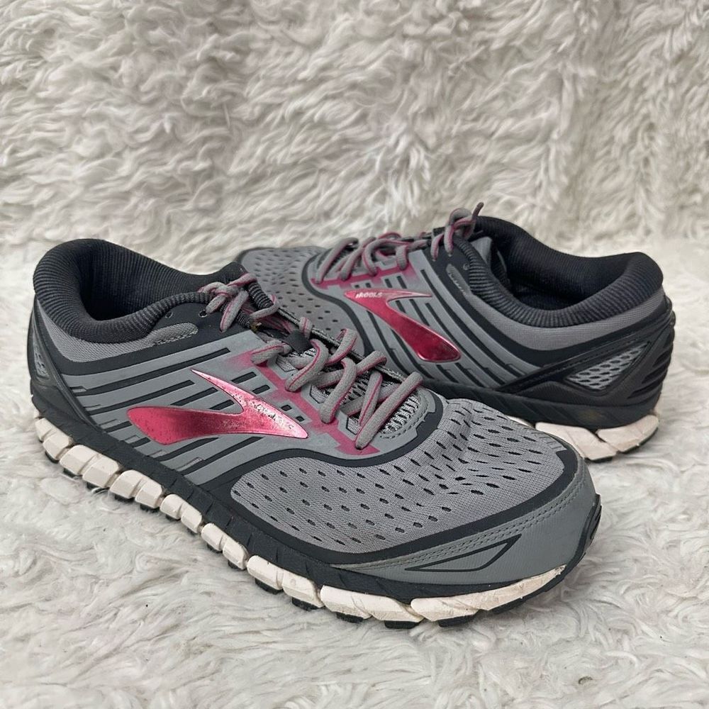 Brooks Ariel 18 Gray Pink Running Shoes Athletic Sneakers Women’s Size 10.5 M - Picture 1 of 10